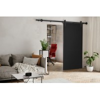 Bīdāmās sistēmas durvis AURA - Loft, melns Bīdāmās sistēmas durvis AURA - Loft, melns